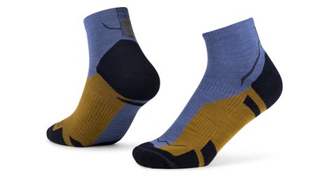 Buff Merino Lightweight Quarter 4" Socken Blau/Beige