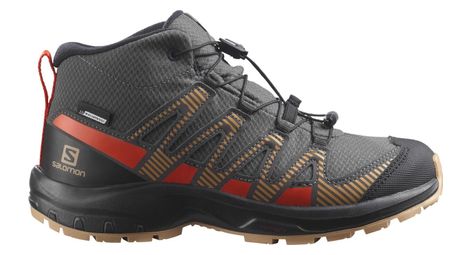 Chaussure de Trail Salomon XA Pro v8 Mid CSWP Junior Gris Rouge Enfant
