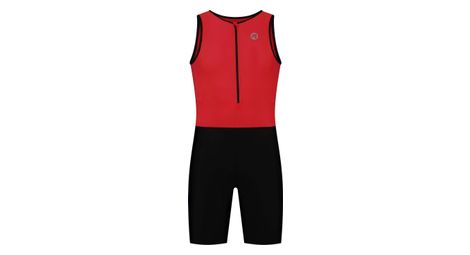 Combinaison de triathlon manches courtes rogelli florida rouge/noir