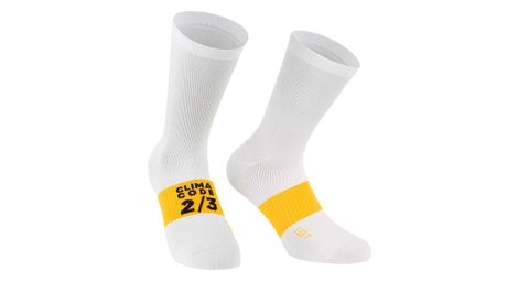 Calzini assos spring fall evo unisex bianco/giallo