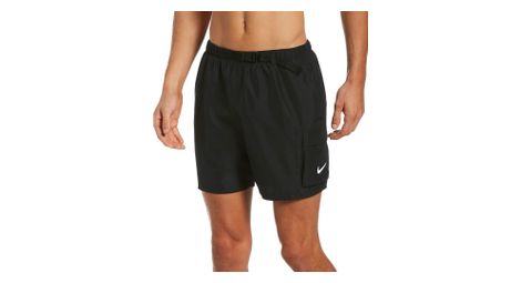 Short de bain nike swim 5 belt packable volley noir