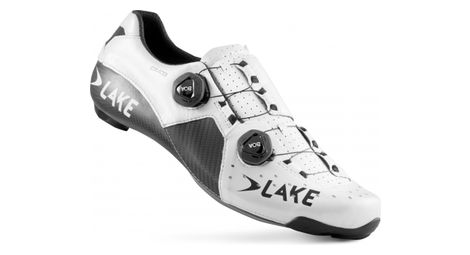 Chaussures route lake cx403-x blanc/noir (version large)