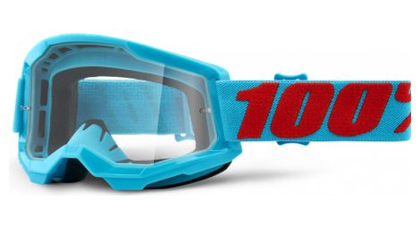 100% strata 2 goggle | summit red blue | clear lenses