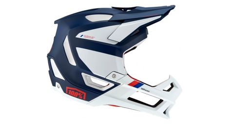 Casque intégral 100% trajecta fidlock intrepid blanc / bleu