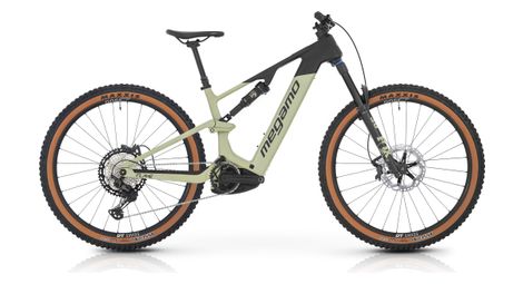 Vtt électrique tout-suspendu megamo flame crb 05 12v 800 wh bosch 100 nm 29 vert sauge / noir 2026