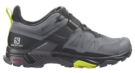 Chaussures de randonnée salomon x ultra 4 gtx gris jaune homme