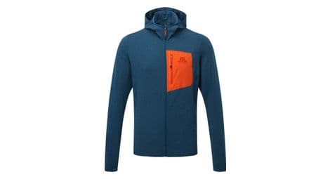 Vellón con capucha lumiko azul de mountain equipment para mujer