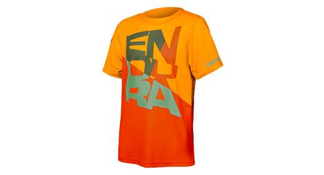 T shirt endura singletrack core enfant mandarine orange