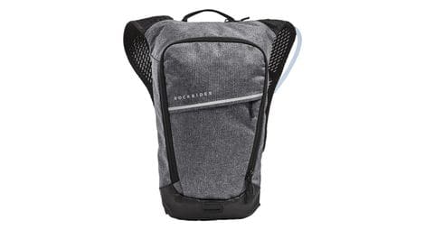 Rockrider 4l hydration bag + 1l water pouch grey