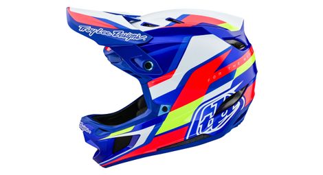 Casque intégral troy lee designs d4 composite mips omega blanc/bleu