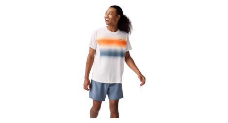 Maillot manches courtes brooks atmosphere 3.0 blanc/orange homme