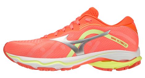 Chaussures de running femme mizuno wave ultima 13 rose jaune