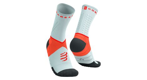 Chaussettes Compressport Ultra Trail V2.0 Gris/Corail