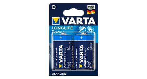 Lot de 2 piles d-cell longlife power - varta