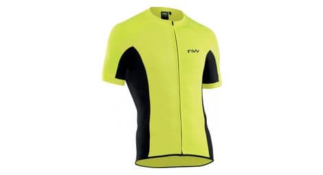 Maillot mc northwave force zip jaune fluo