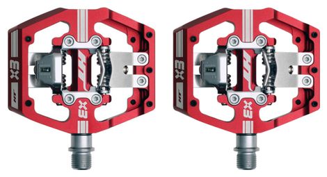 Pedales ht components x3 rojo