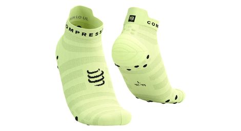 Chaussettes compressport pro racing socks v4.0 ultralight run low jaune