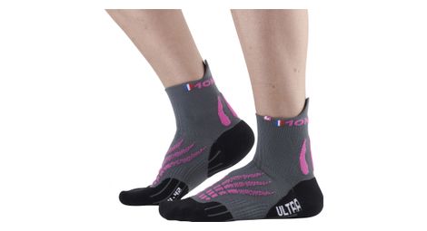 Chaussettes de running monnet run ultra gris