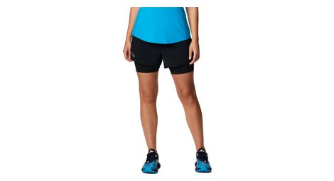 Columbia endless trail 2n1 pantalones cortos 2 en 1 para mujer negro