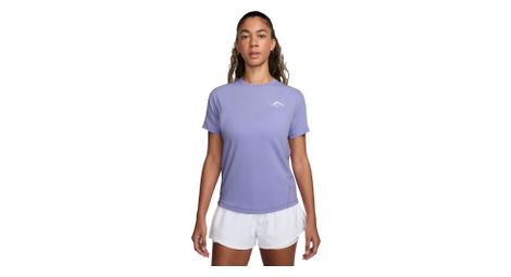 Maillot de manga corta nike dri-fit trail malva para mujer