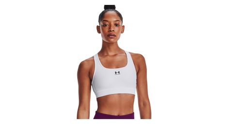 Brassière under armour heatgear armour mid blanc