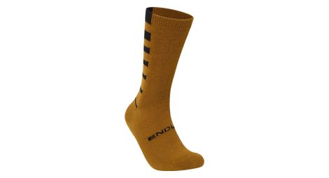 Chaussettes Endura Coolmax Stripe Marron/Beige (2 Paires)