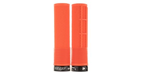 Paire de grips dmr deathgrip flangeless thin orange gum