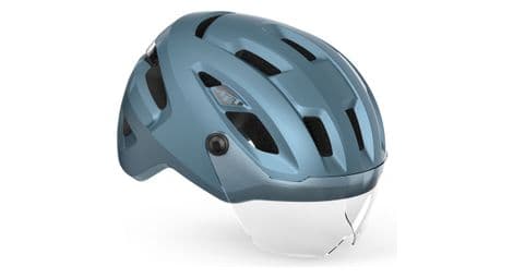 Casco met intercity mips azul metalizado mate