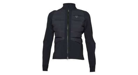 Langärmelige jacke für damen fox flexair fire hybrid schwarz