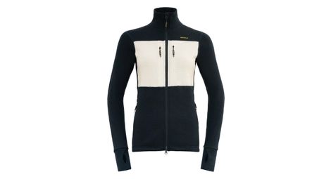 Devold Egga Grid Merino Jacke Blau Weiß Damen