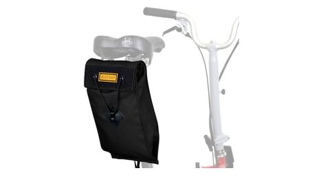 Restrap city saddle bag large para bicicleta plegable negro