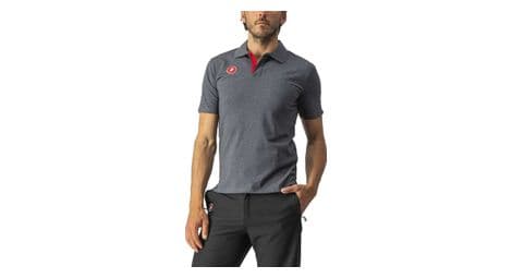 Castelli race day polo korte mouw grijs