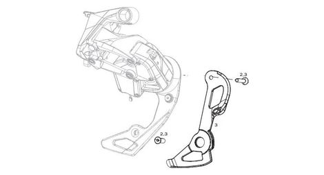 Chape interne sram dérailleur red e-tap axs