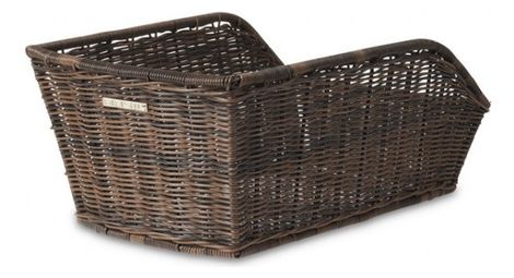 Basil panier à vélo cento rattan look avec support de portage 47 x 34 x 22 cm - marron