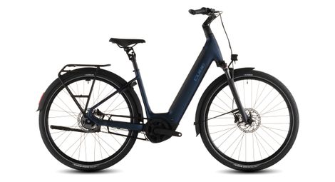 Vélo de Ville Électrique Cube Supreme Hybrid Deluxe One 600 Easy Entry Shimano Nexus 5V Courroie 600 Wh 700 mm Bleu Indigo 2026