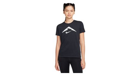 Damen Nike Dri-Fit Trail Kurzarmshirt mit schwarzem Logo