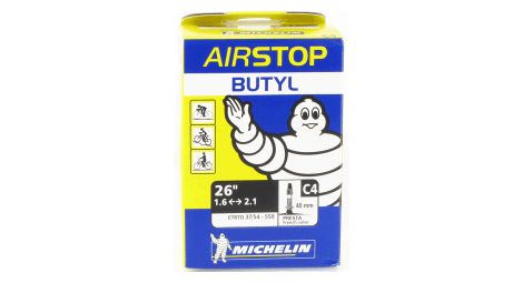 Michelin c4 airstop butyl mtb fiets binnenband 26x1.70 - 26x2.10 presta ventiel