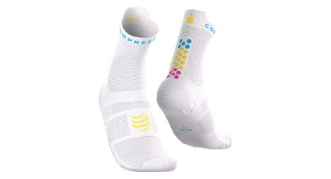 Calcetines Compressport Pro Racing v4.0 Run High Ironman 2026 Blancos