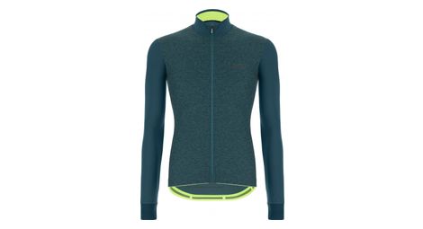 Maillot manches longues santini colore puro bleu vert
