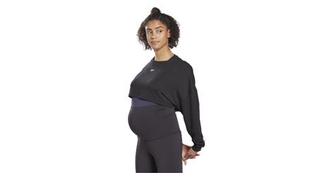 Sweatshirt femme reebok studio maternity cropped long sleeve