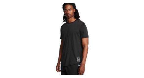Maillot de manga corta under armour run anywherenegro hombre