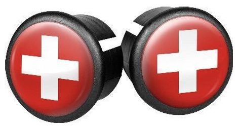 Capes de direction suisse 20 mm rouges / blancs