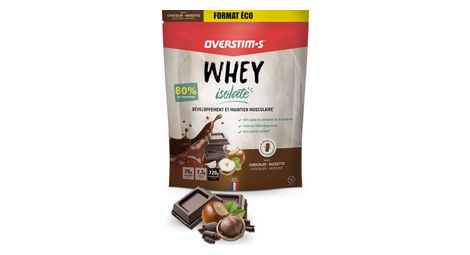 Boisson protéinée overstims whey isolate chocolat noisette 720g