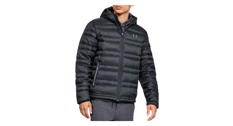 Under armour down hooded jacket 1342738-001 homme veste noir