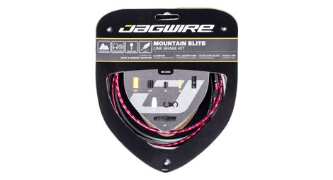 Kit cable et gaine vtt jagwire mountain elite link pour freins rouge