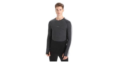 Icebreaker merinos 125 zoneknit grey long sleeve under jersey