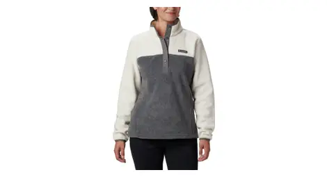 Columbia benton springs 1/2 zip women's fleece sweatshirt grau/weiß