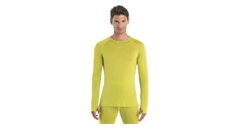 Sous maillot manches longues icebreaker merinos 125 zoneknit jaune