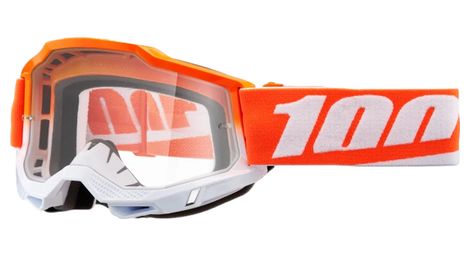 100% accuri 2 matigofun white orange goggle / clear lenses