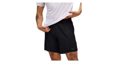 Pantalones cortos 2 en 1 hoka glide run 7inch negro hombre